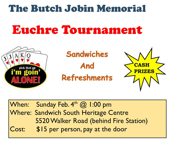 Butch Jobin Memorial Euchre Tournament