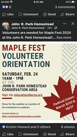 Maple Fest Volunteer Orientation
